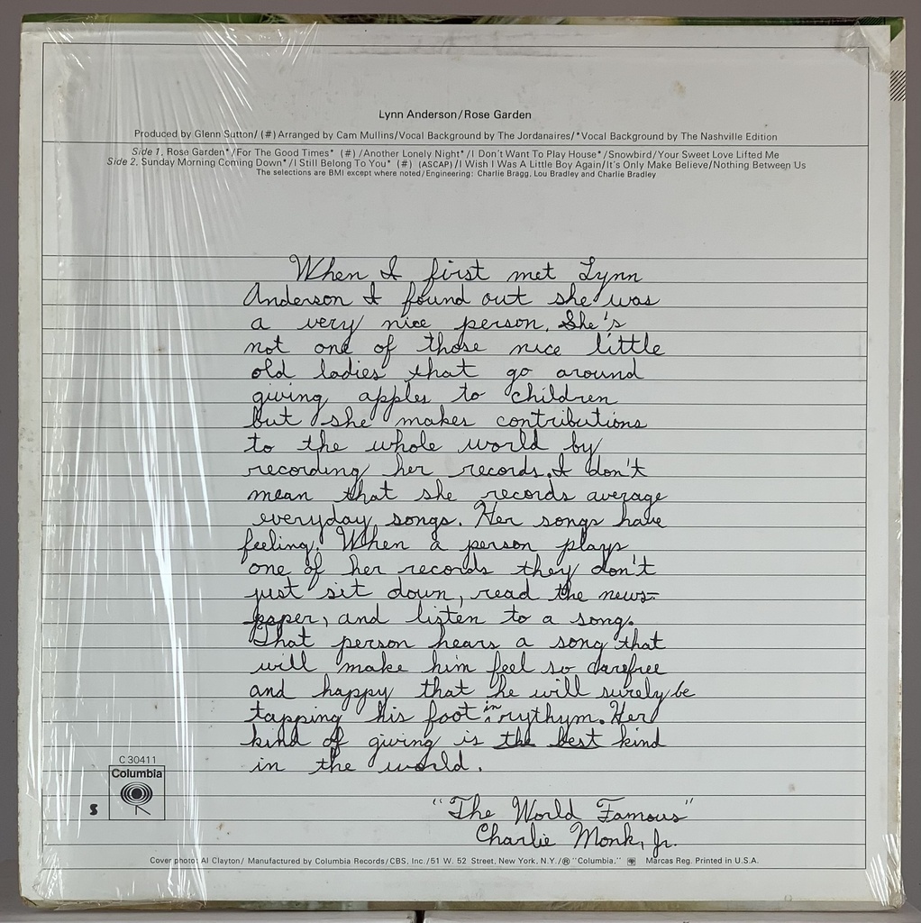 Lynn Anderson - Rose Garden (LP usado)