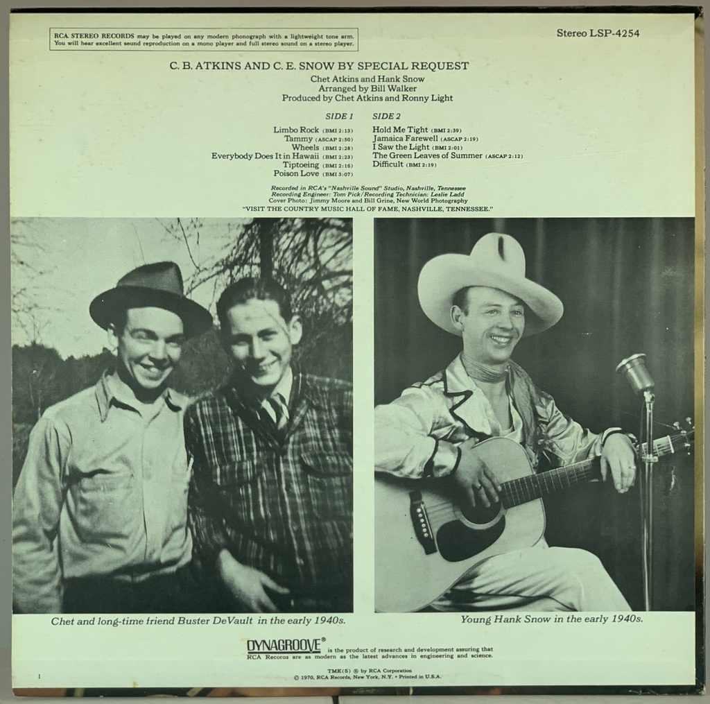 C.B. Atkins and C. E. Snow - By Special Request (LP usado)