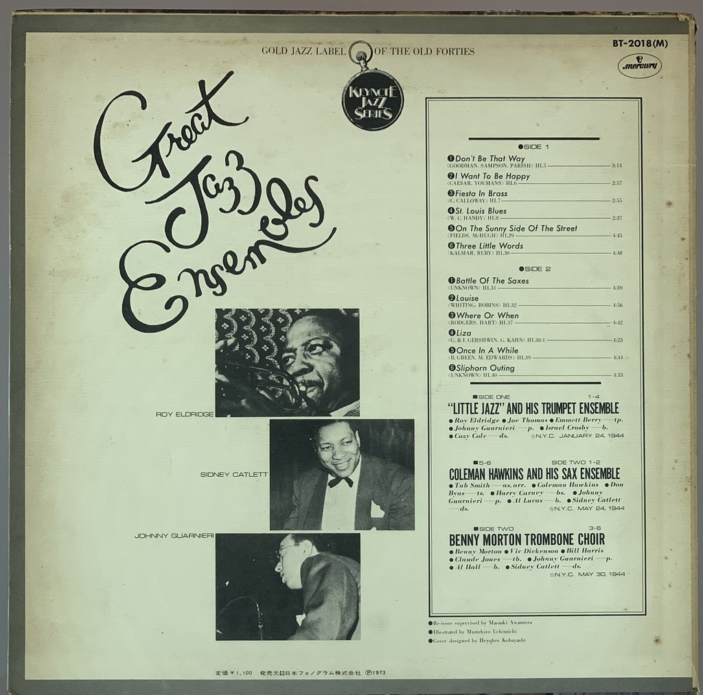 "Little Jazz" And his Trumpet Ensemble, Coleman Hawkins and his Sax Ensemble, Benny Morton Trombone Choir - Great Jazz Ensembles (LP usado)