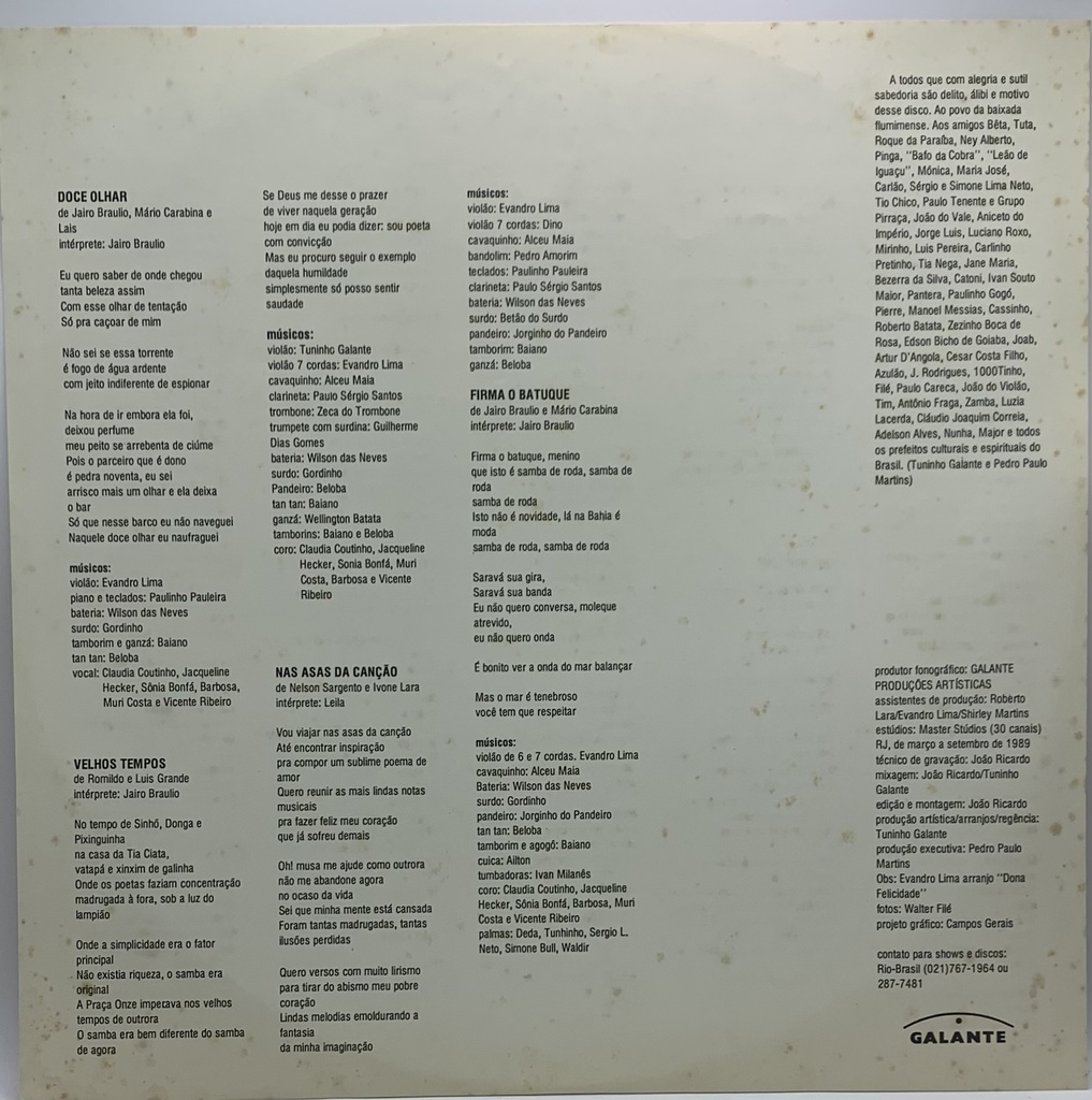 V/A - Embaixada do Samba (LP usado)