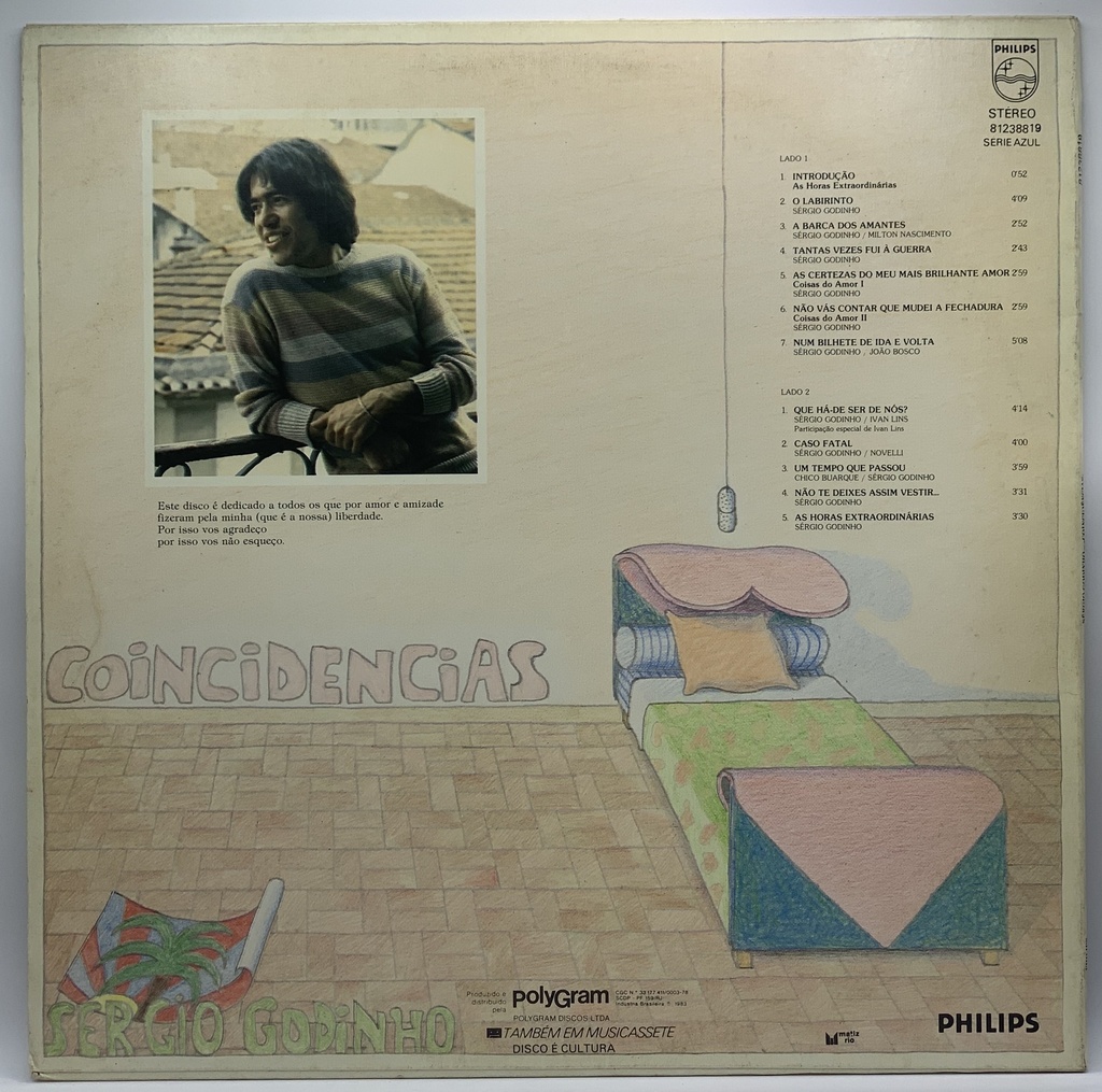 Sérgio Godinho - Coincidências (LP usado)
