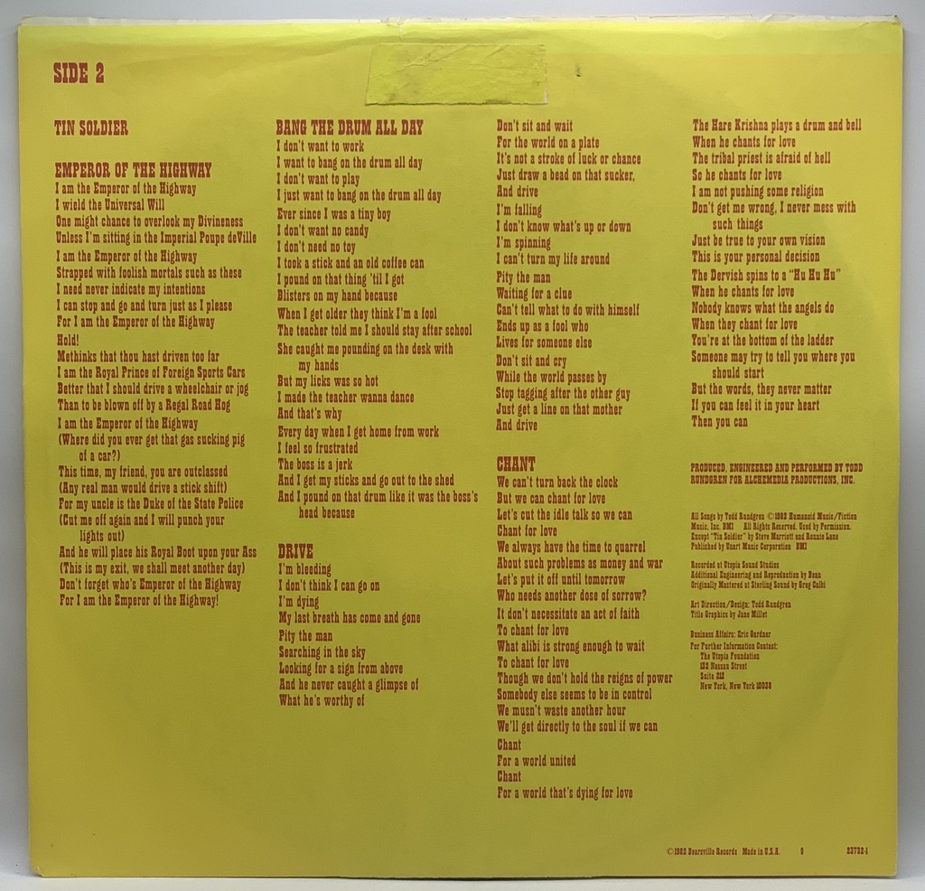 Todd Rundgren - The Ever Popular Tortured Artist Effect (LP usado)