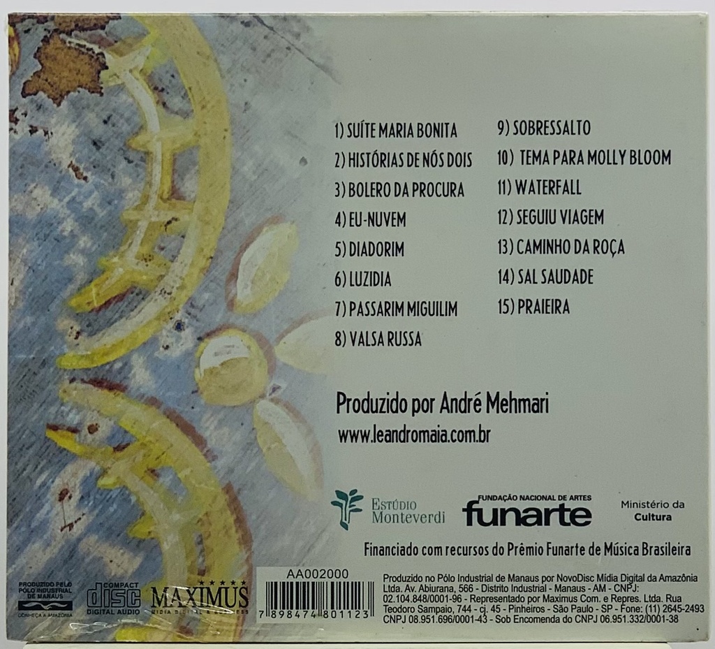 Leandro Maia - Suíte Maria Bonita e Outras Veredas (CD novo)