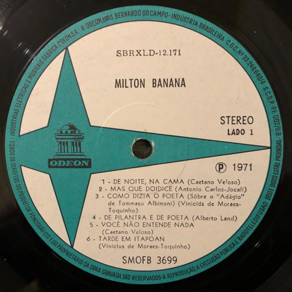 Milton Banana - Milton Banana [1971] (LP usado)