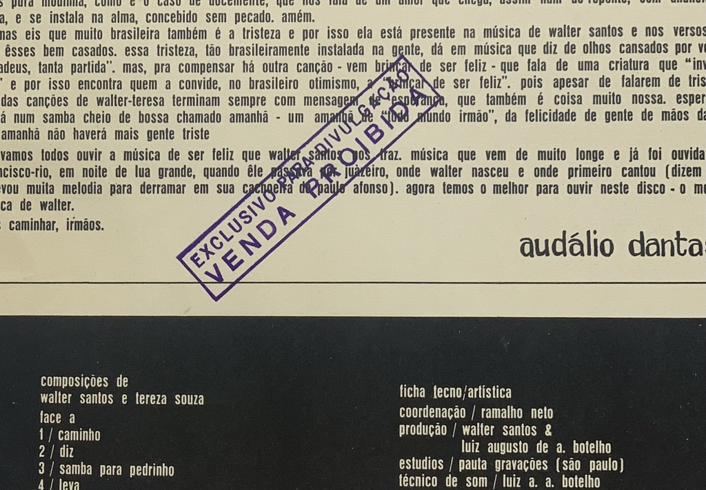 Walter Santos - Caminho (LP usado)