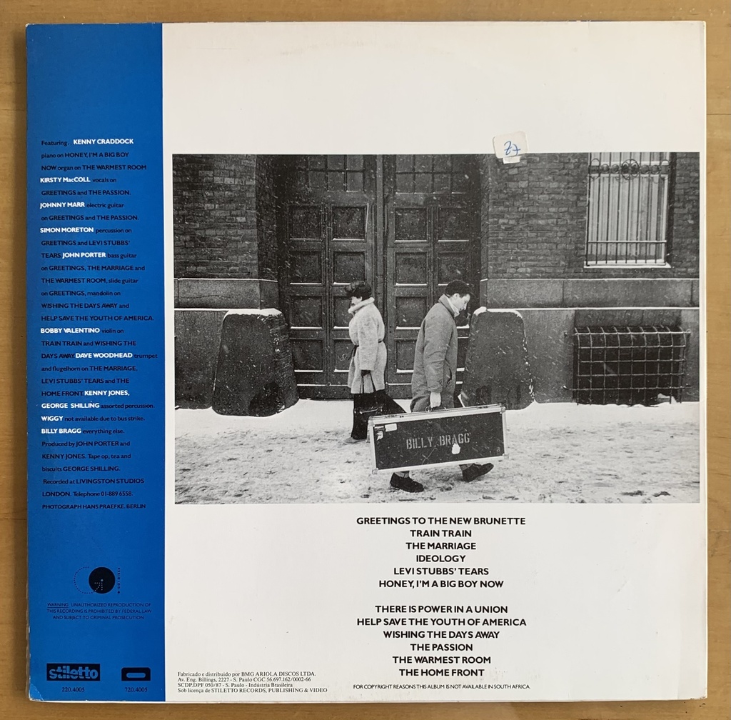 Billy Bragg – Talking with the Taxman about Poetry (LP usado)