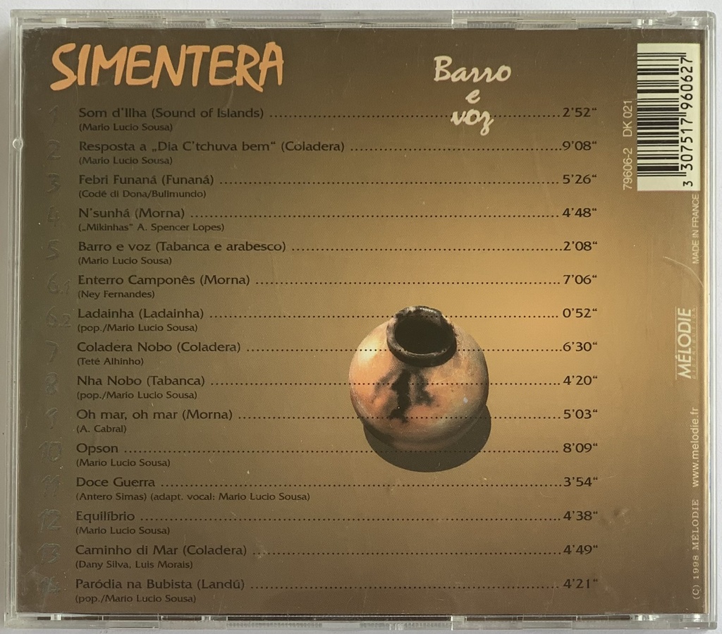 Simentera - Barro e Voz (CD usado)