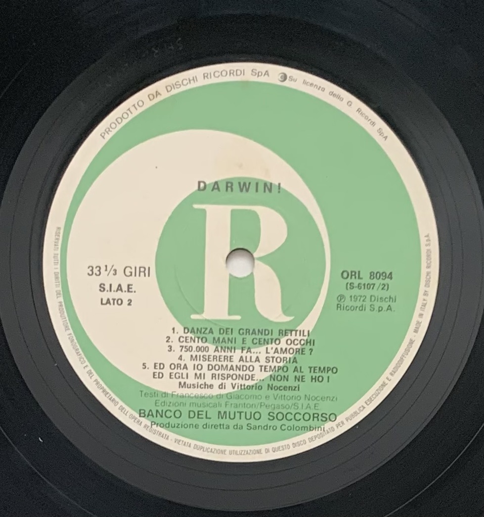 Banco del Mutuo Soccorso – Darwin! (LP usado)