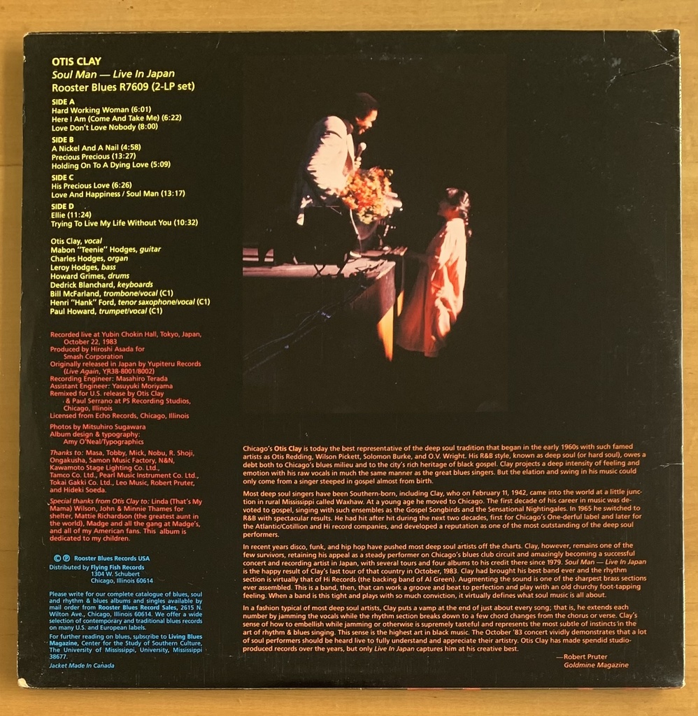 Otis Clay - Soul Man - Live In Japan (2LPs usado)