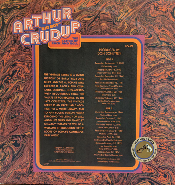 Arthur "Big Boy" Crudup - The Father of Rock and Roll (LP usado)