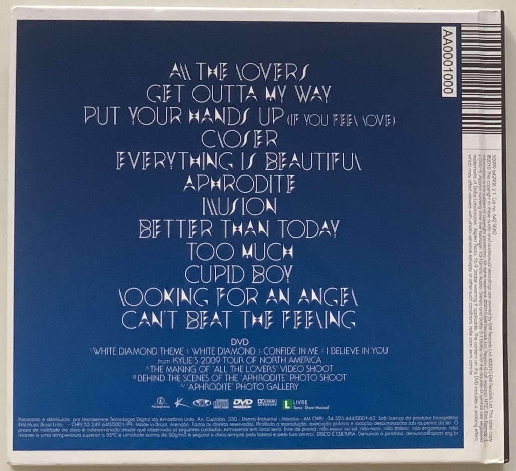 Kylie [Minogue] - Aphrodite (CD/DVD usado)