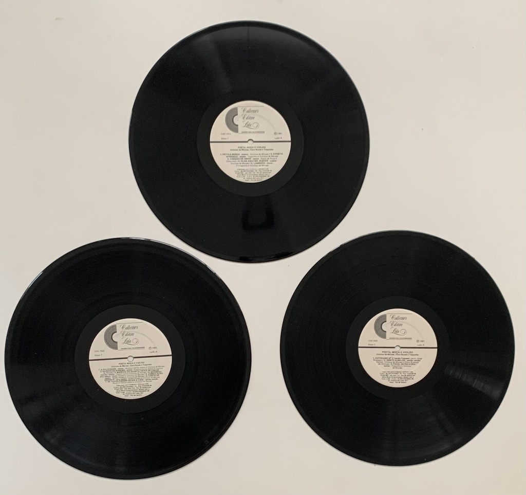 Vinicius de Moraes, Clara Nunes, Toquinho - Poeta, Moça e Violão (3LPs usado)