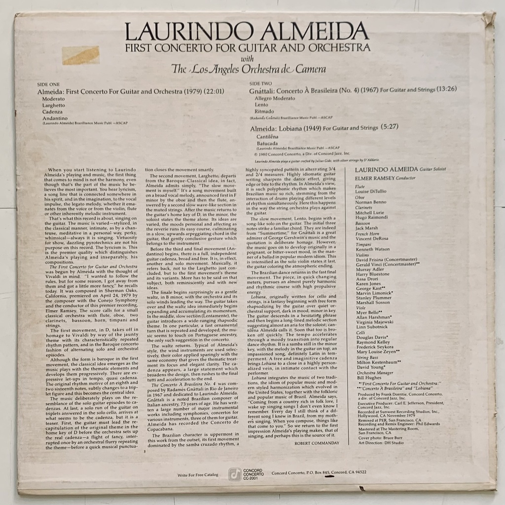 Laurindo Almeida - First Concerto for Guitar & Orchestra (LP usado)
