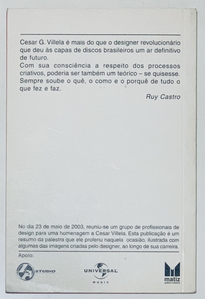 A História Visual da Bossa Nova - Cesar G. Villela (Livro usado)