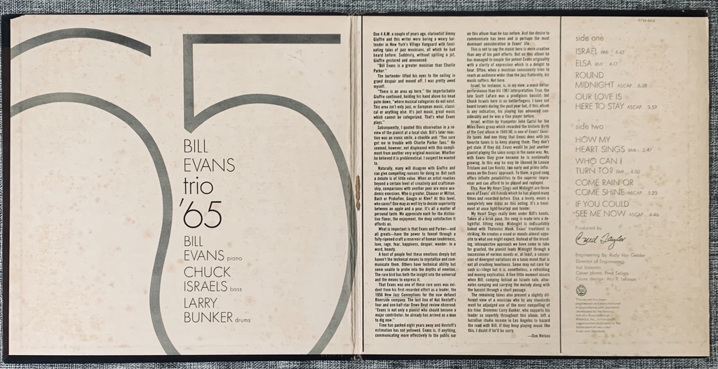Bill Evans Trio - Trio '65 (LP usado)