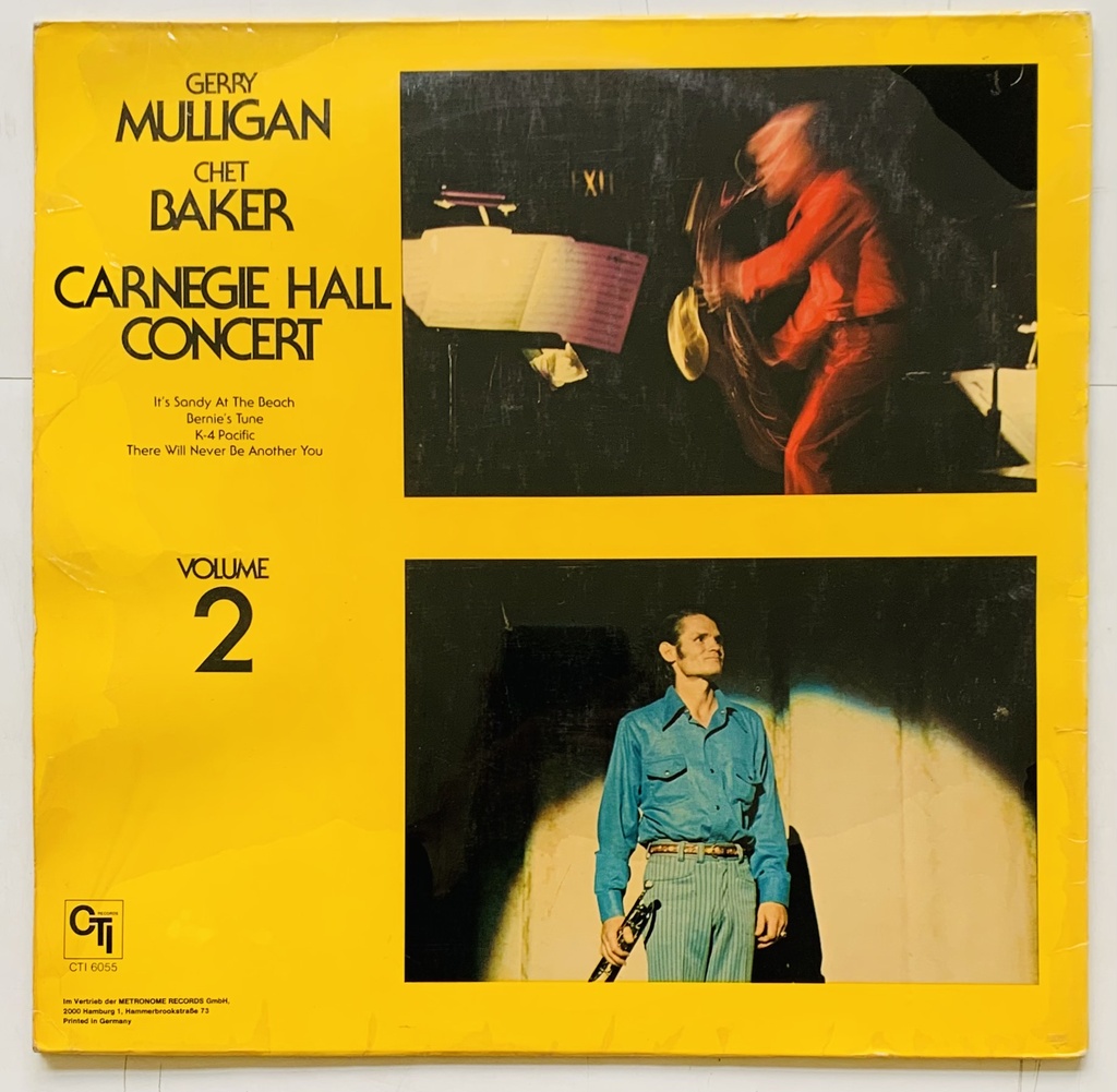 Gerry Mulligan / Chet Baker - Carnegie Hall Concert [Volume 2] (LP usado)