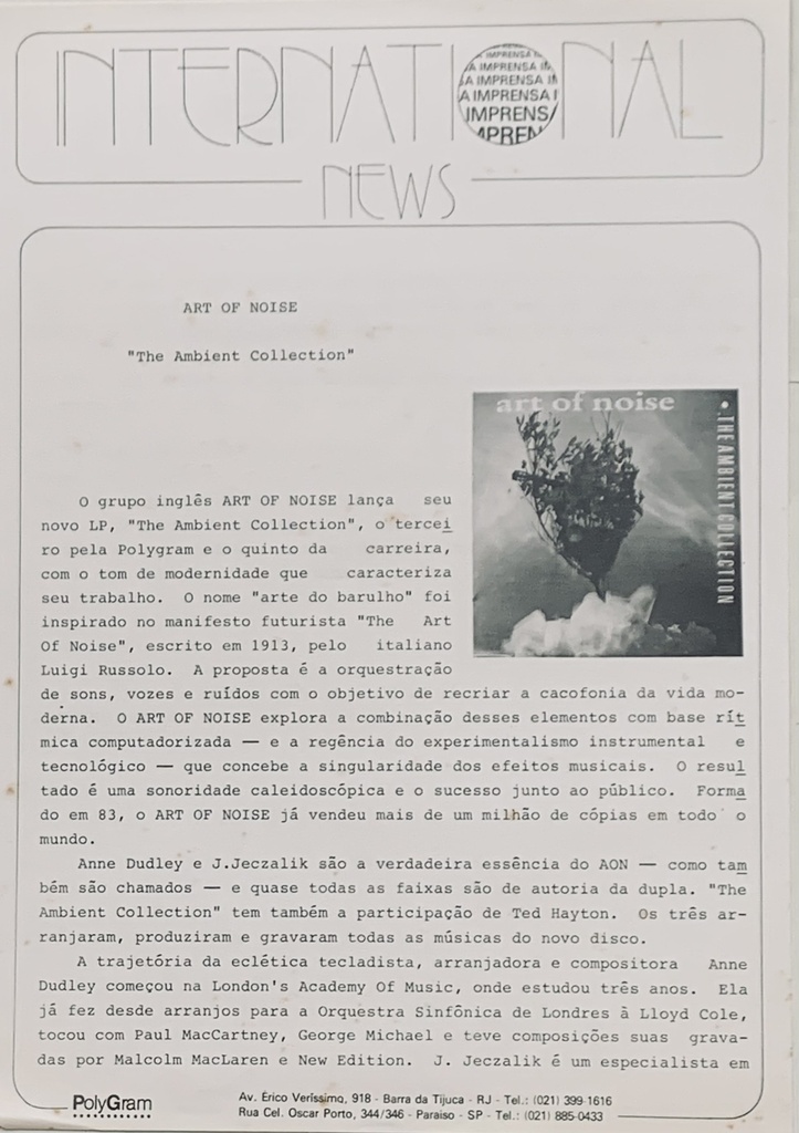 Art of Noise -  The Ambient Collection (LP usado)