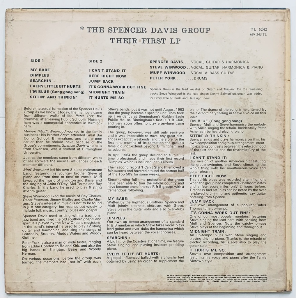 Spencer Davis Group,The - Their First LP
