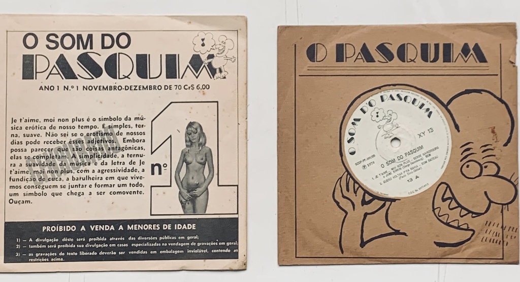 V/A - O Som do Pasquim [Ano 1 Nº1] (Vinil 7" EP usado)