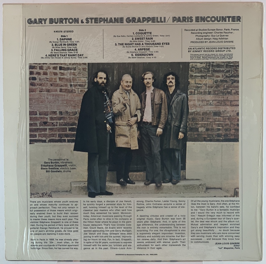 Gary Burton & Stephane Grappelli - Paris Encounter (LP usado)