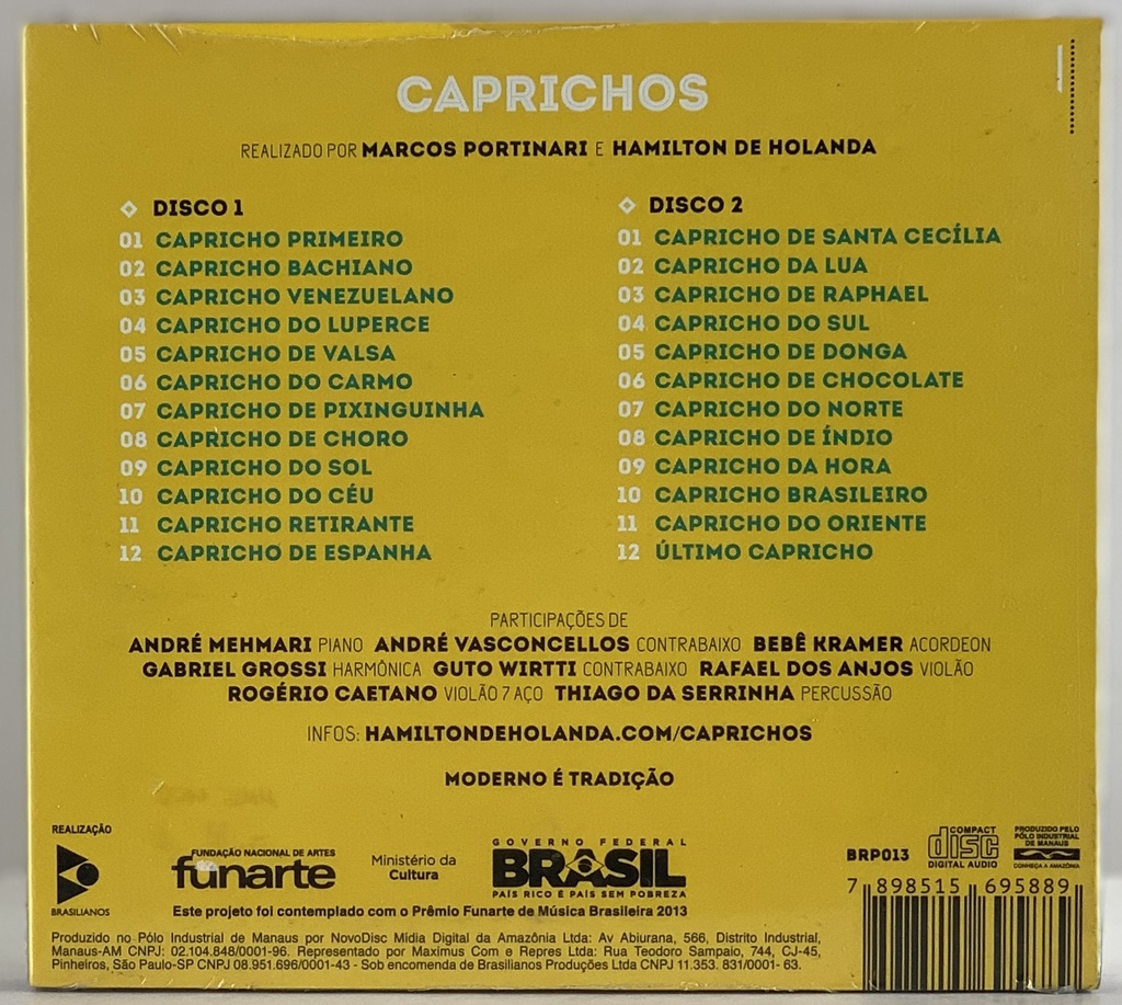 Hamilton De Holanda - Caprichos (2 CD novo) (digipack)