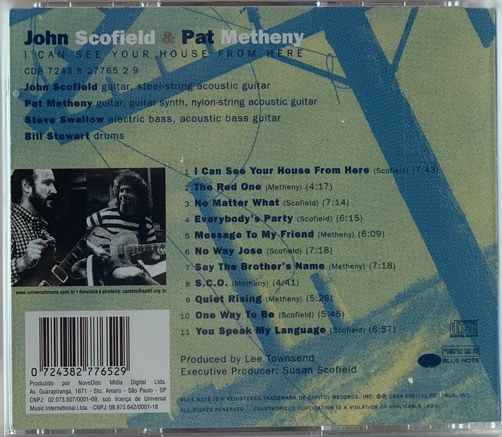 John Scofield & Pat Metheny - I Can See Your House From Here (CD novo)