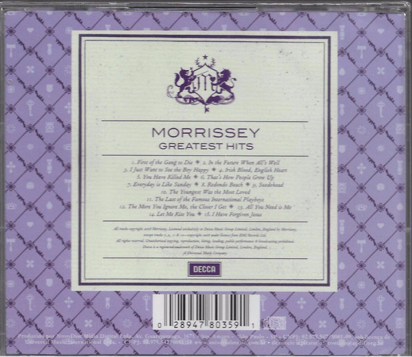 Greatest Hits - Morrissey (CD novo)