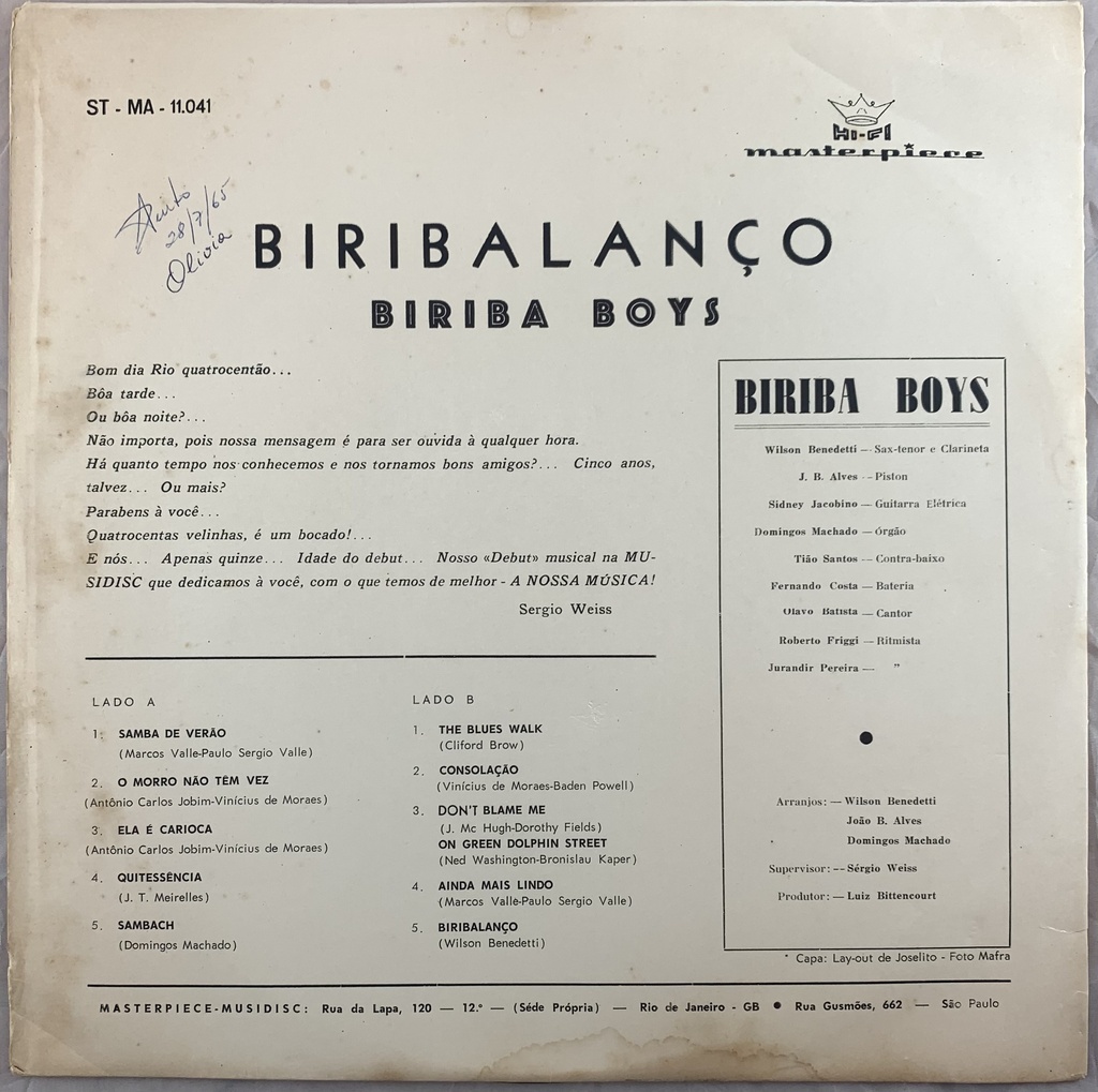 Biriba Boys - Biribalanço (LP usado)