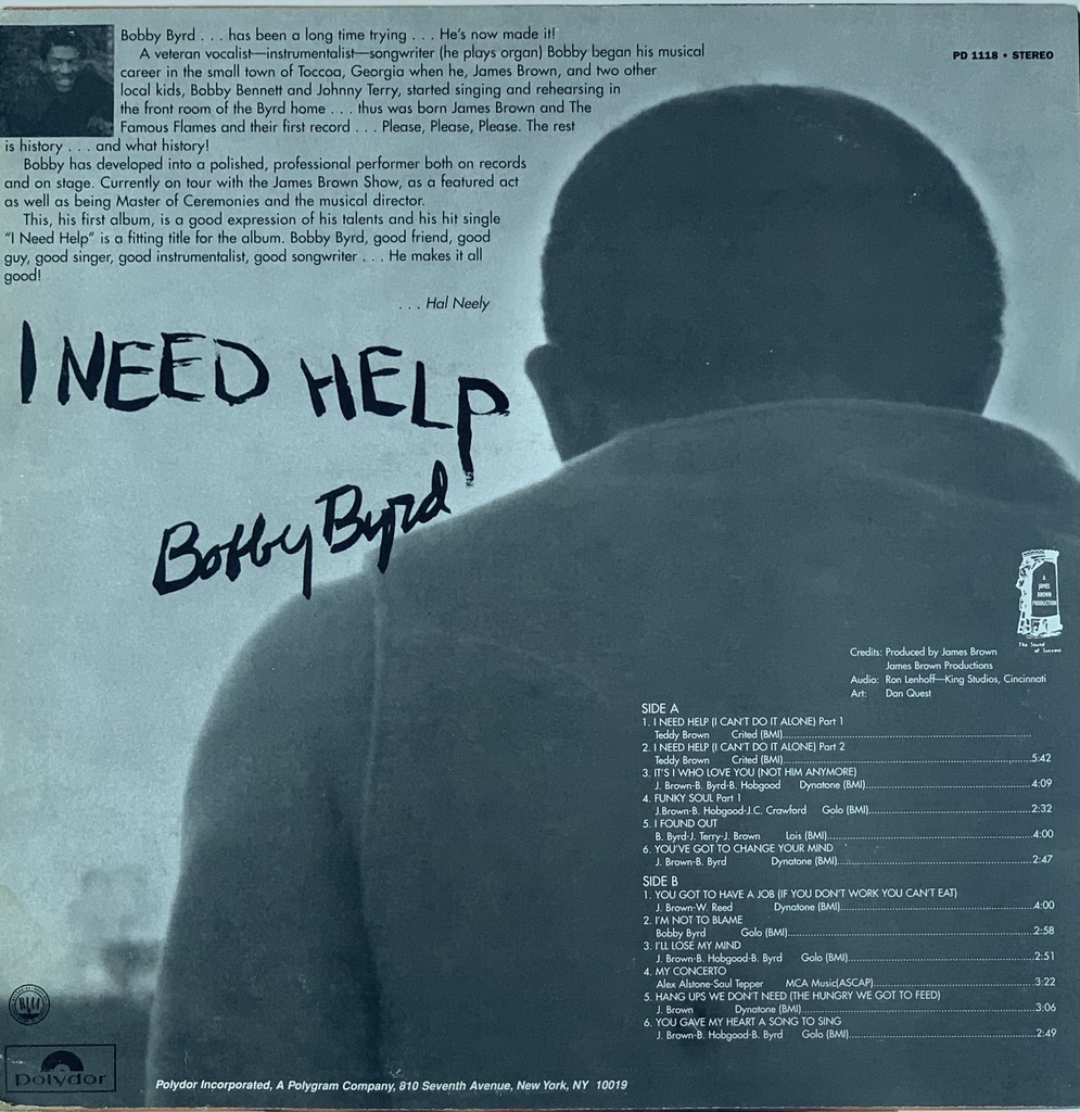 Bobby Byrd - I Need Help (LP usado)