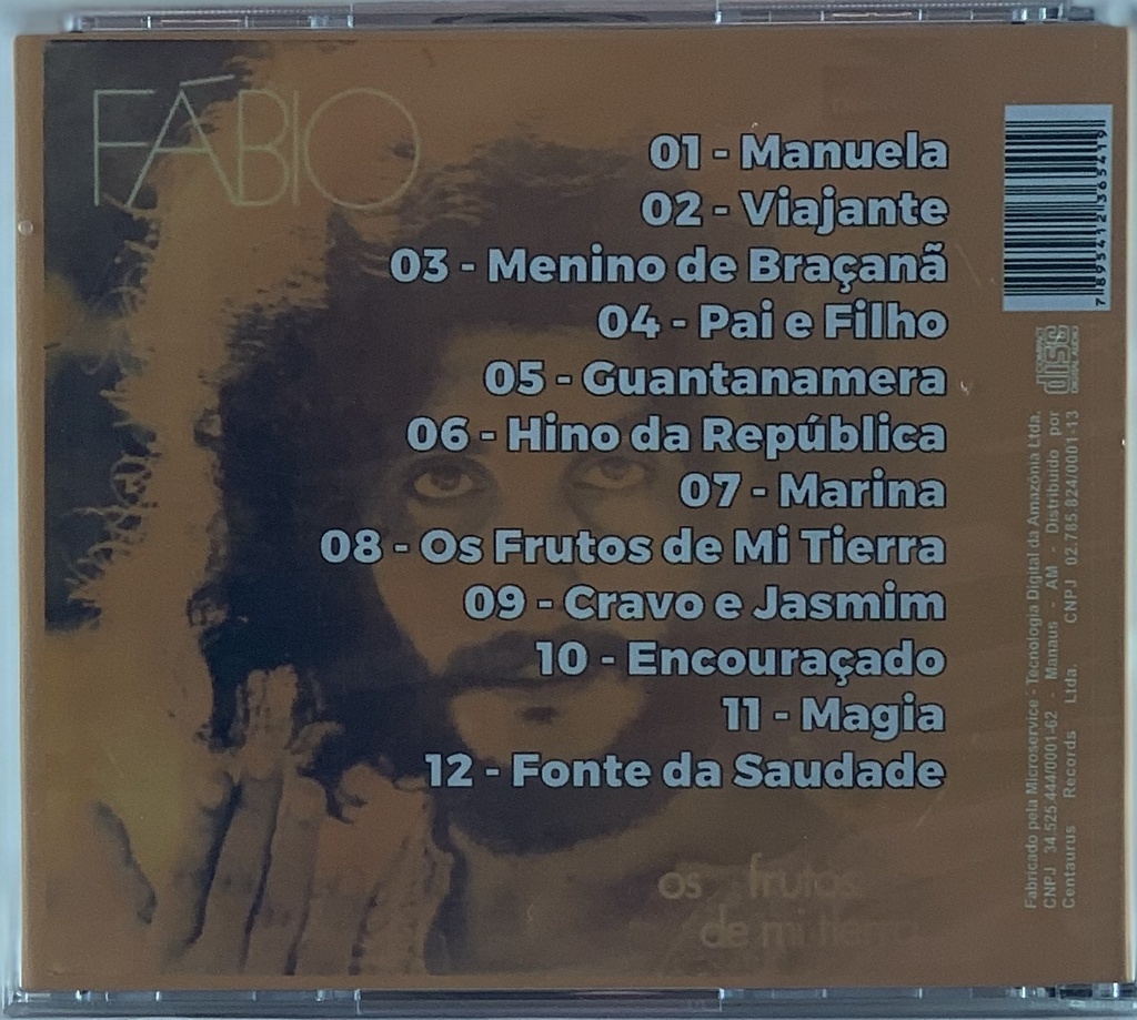 Fábio - Os Frutos De Mi Tierra (CD novo)