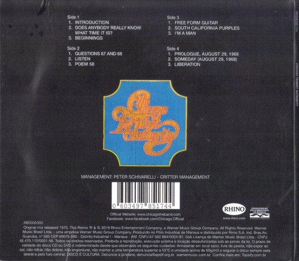 Chicago Transit Authority - (50th Anniversary) (CD usado)