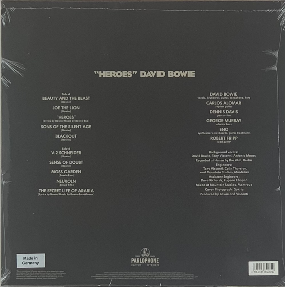 David Bowie - "Heroes" (LP novo)