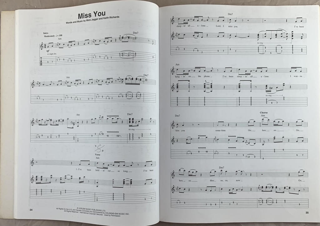 Partitura - Rolling Stones (Livro usado)