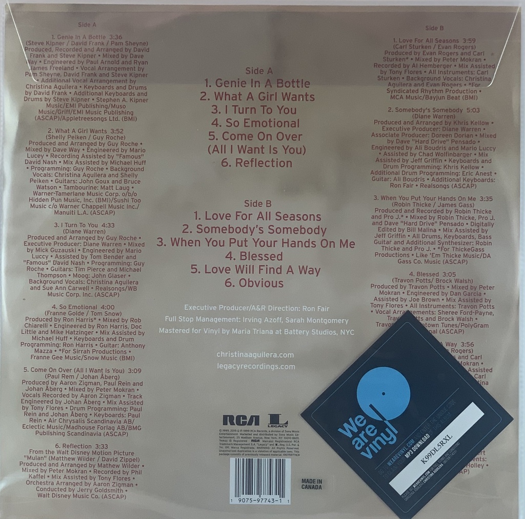 Christina Aguilera - The Debut Album (picture disc usado)