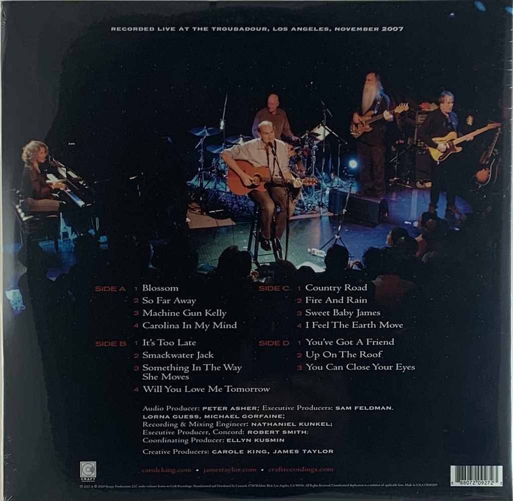 Carole Kingb & James Taylor - Live At The Troubadour (2 LPs LP novo)