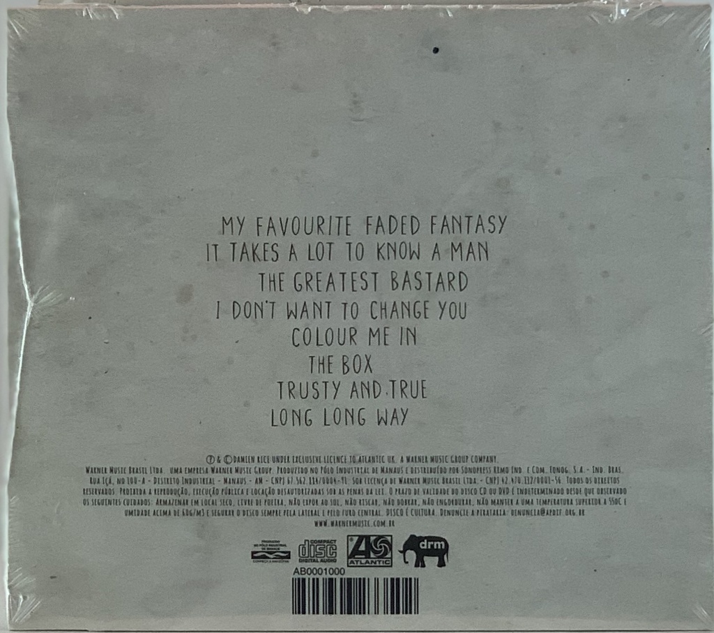 Damien Rice - My Favourite Faded Fantasy (CD novo)