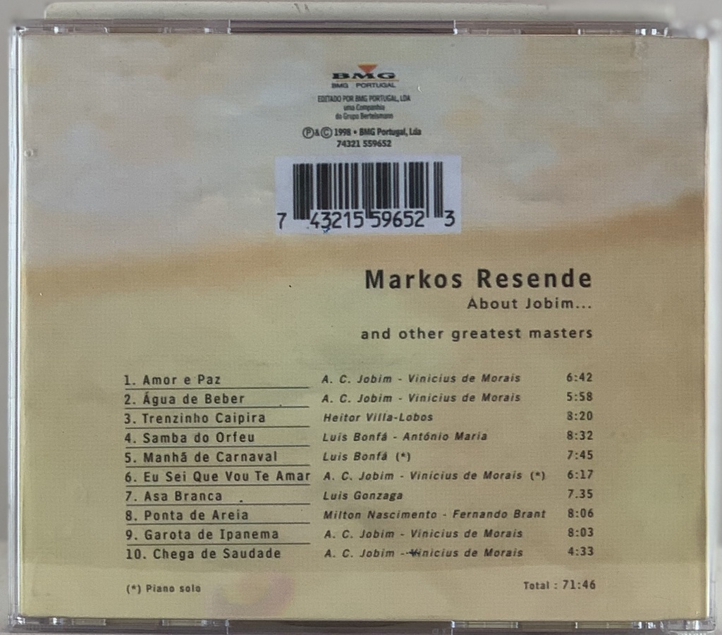 Markos Resende - About Jobim and Other Greatest Masters