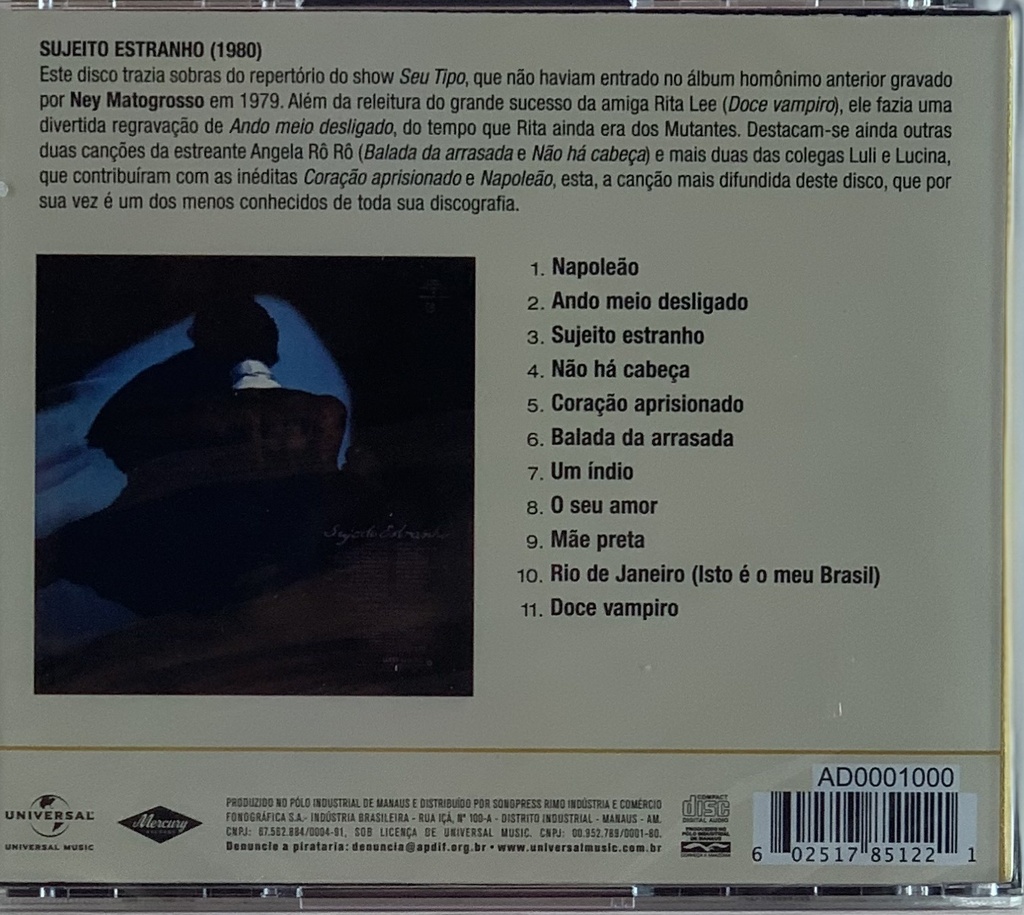 Ney Matogrosso - Sujeito Estranho (CD novo)