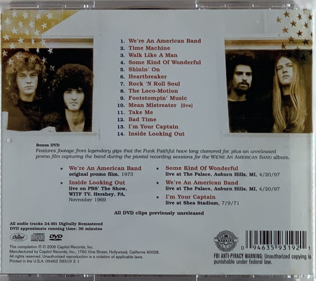 Grand Funk Railroad - Greatest Hits (CD+DVD usado)