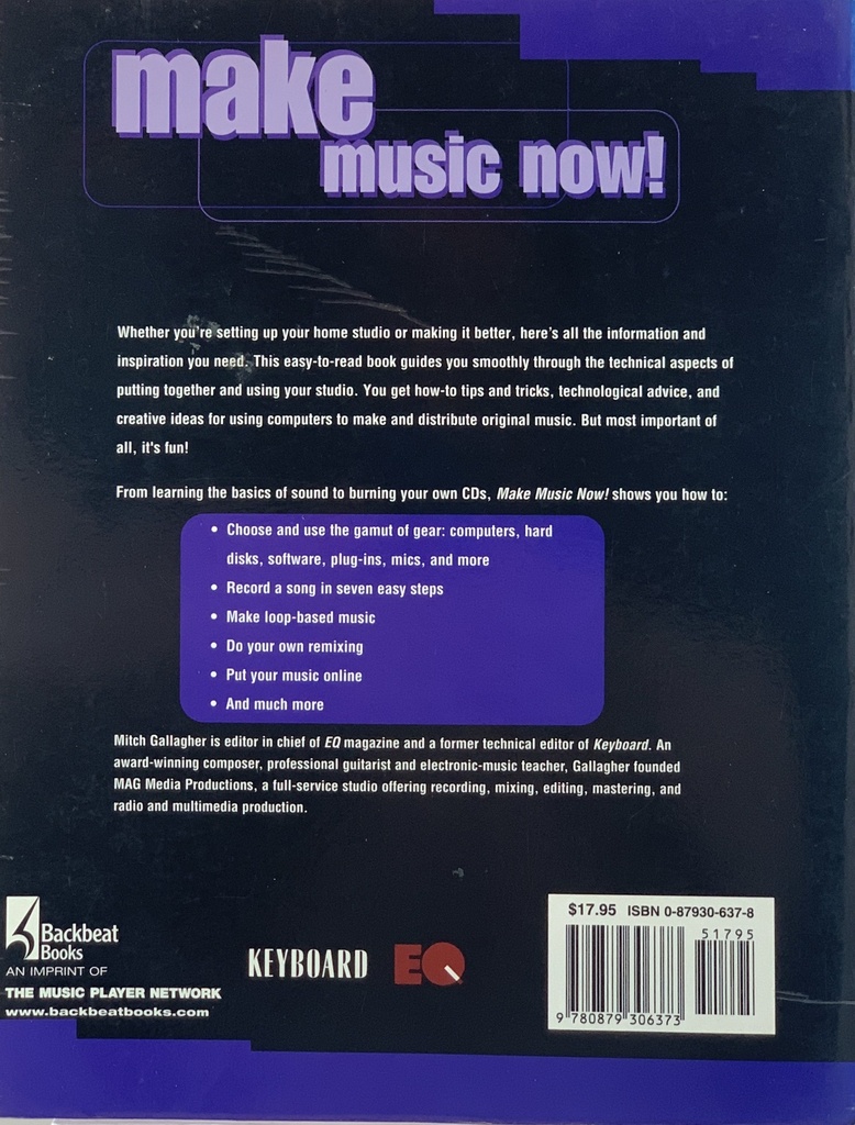 Make Music Now! Mitch Gallagher (Livro Usado)