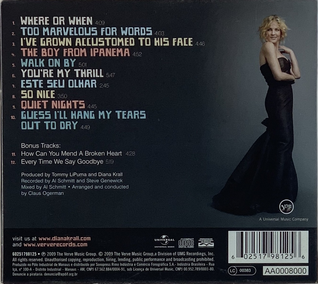 Diana Krall - Quiet Nights (CD usado)