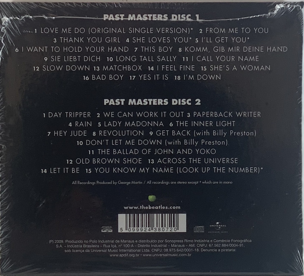 Beatles,The - Past Masters (2CDs novo)