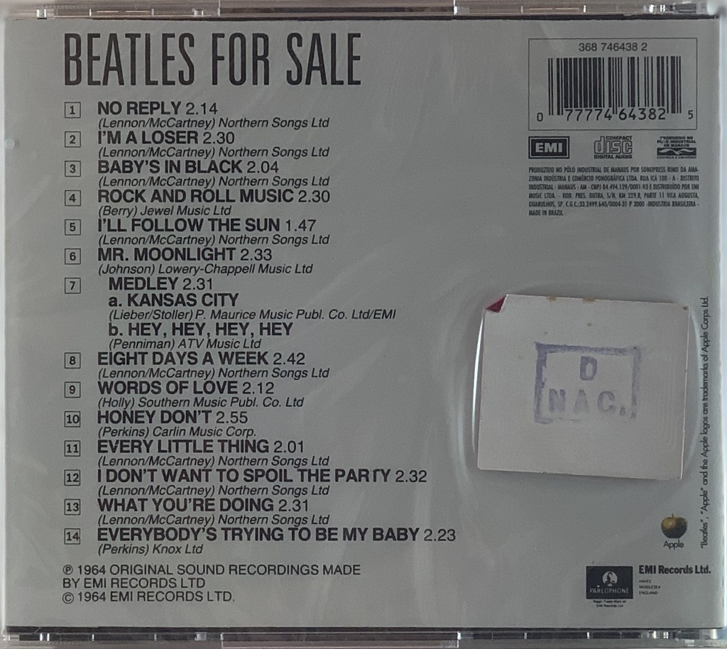 Beatles, The - Beatles For Sale (CD s/uso)