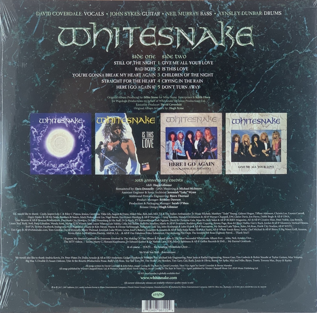 Whitesnake - 1987 (LP Picture Disk Novo)