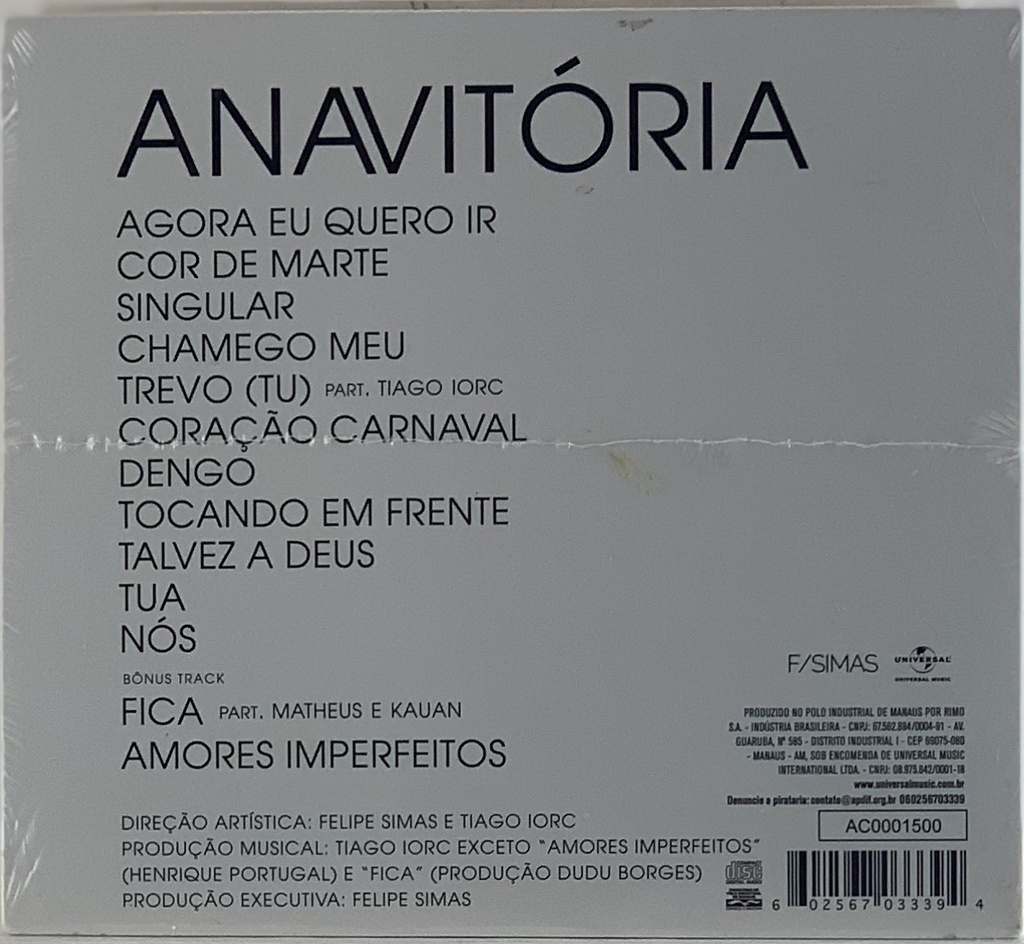 Anavitória - Anavitória (CD Novo)