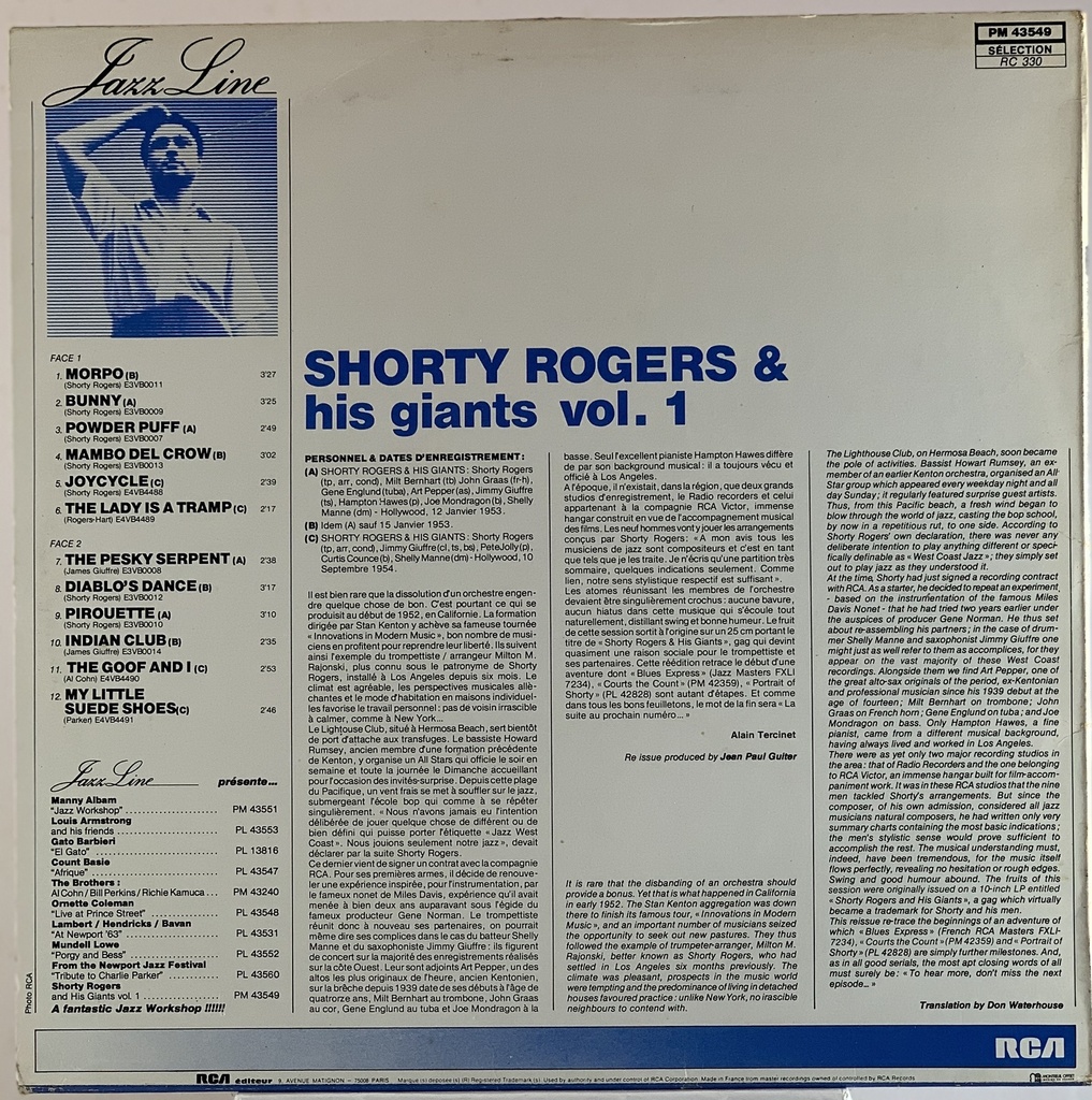 Combo - Shorty Rogers and His Giants Vol 1/2/3 (3 LPs  )