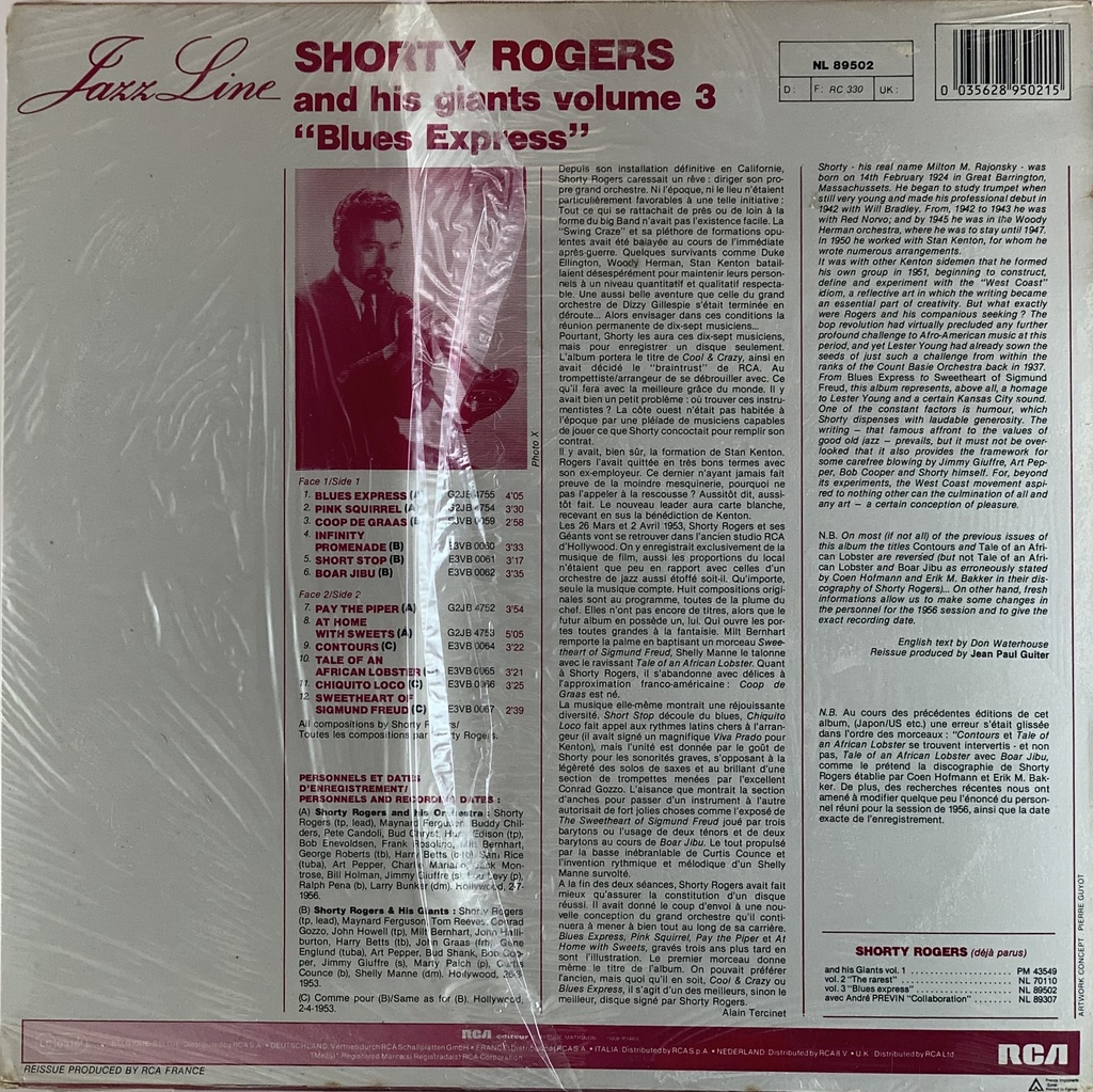 Combo - Shorty Rogers and His Giants Vol 1/2/3 (3 LPs  )