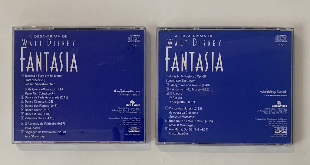 Combo - (Walt Disney) Fantasia vol 1 e Vol 2 (2 CDs usado)