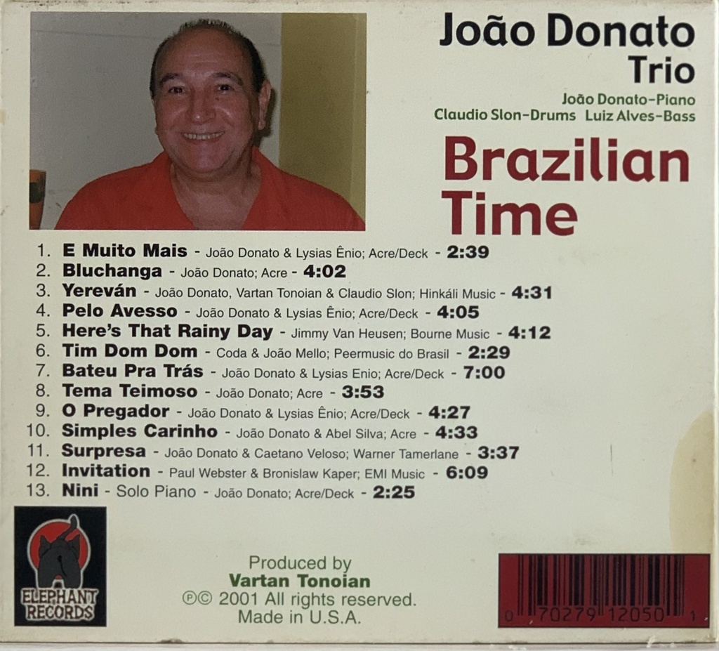 João Donato Trio - Brazilian Time (CD usado)