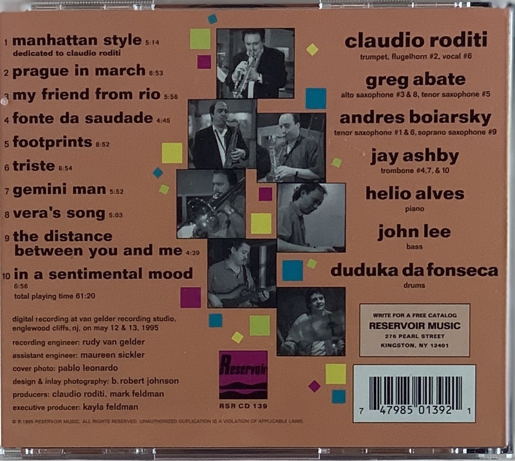 laudio Roditi - Samba Manhattan Style (CD usado)